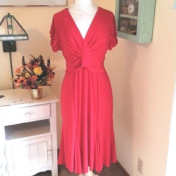 Danny & Nicole Red Dress - Picture 1 of 12